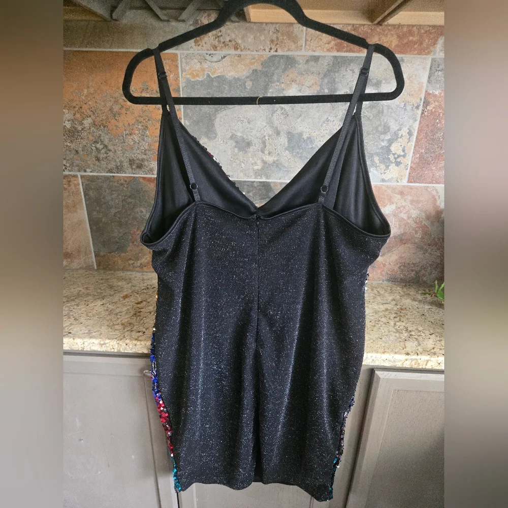 Shein Multicolor Sequin Party Dress Size 22 - Picture 3 of 4